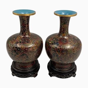 Chinese Wooden Vases, Set of 2