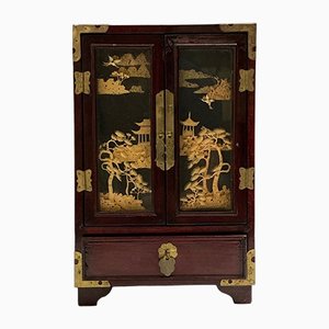 Miniature 20th Century Chinese Laquer Cabinet