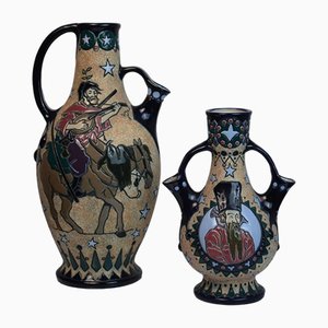Vases Amphora en Céramique de Amphora / Riessner, Stellmacher, & Kessel, 1920s, Set de 2