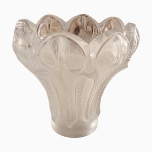 French Glass Flower Petal Shape Vase, 1990s