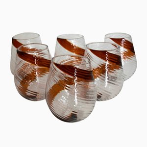 Italian Whiskey Glasses in Murano Glass by Mariana Iskra, Set of 6