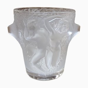 French Vase with Muse Sculptures of Lalique by René Lalique