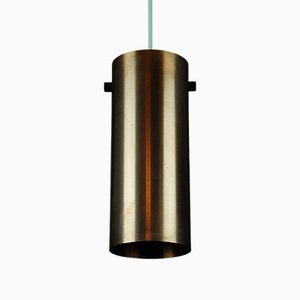 Lampe à Suspension en Cuivre et en Teck par Uno & Östen Kristiansson pour Luxus, Vittsjö, Suède, 1960s