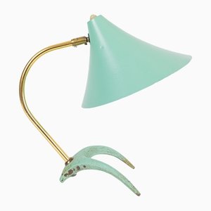 Turquoise Table Lamp with Copper Parts from Stilnovo, 1960s