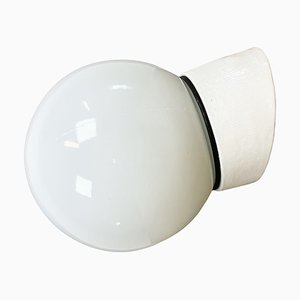 Industrial Wall Light in White Porcelain, 1970s