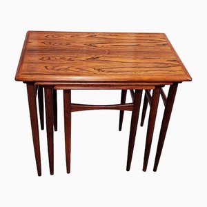 Rosewood Nesting Tables, 1960s, Set of 3