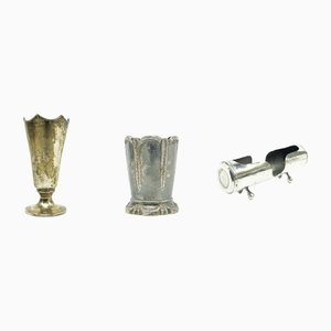 Deutsche Art Deco Zahnstocher, 1920er, 3er Set