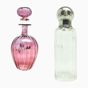 Botellas de perfume alemanas Art Déco, años 20. Juego de 4