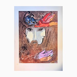 Marc Chagall, Double Portrait de David et Bethsabée, 1986, Lithographie