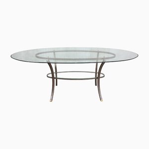 French Oval Dining Table by Pierre Vandel, 1970s