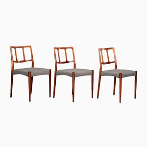 Danish Dining Chairs in Rosewood by Johannes Andersen for Uldum Mobelfabrik, 1960s, Set of 6