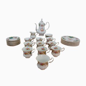 Berkeley Bone China Porcelain Service from Royal Albert, USA, 1960s, Set of 34