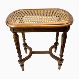 Louis XVI Style Piano Stool in Beech and Wicker