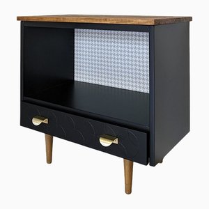 Black Console or Bookcase with Drawers, 1970s