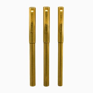 14 Karat Gold Pens from Dunhill, Germany, 1980s, Set of 3