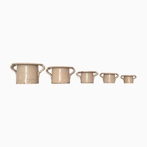 19th Century Ceramic Jars, Italy, Set of 5