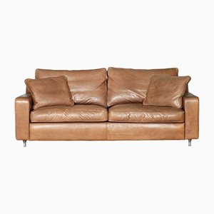 Buttery Leather Sofa with Feather Filled Back from Collins & Hayes