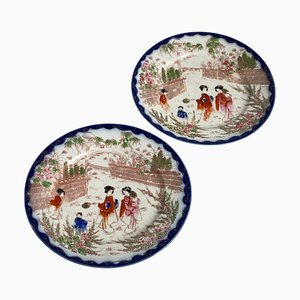 Japanse Plates in Porcelain, Set of 2