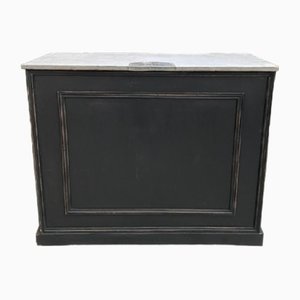 Vintage Store Counter in Black Patina, 1930s