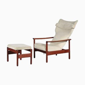 Norwegian Rock Royal Lounge Chair with Ottoman by Sven Ivar Dysthe, 1960