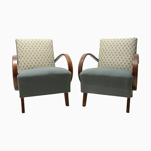 Bentwood Armchairs attributed to Jindřich Halabala for Up Závody, 1950s, Set of 2