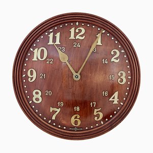 Art Deco Oak Zenith Wall Clock, 1930s