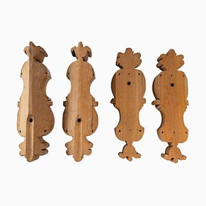 Supporti in legno per lampade da parete, set di 4