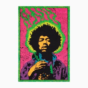 Vintage Jimi Hendrix Music Blacklight Poster by Joe Roberts Jr, 1968