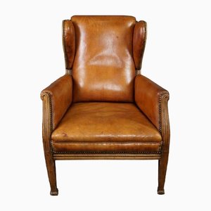 Ear Club Chair in Cowhide Leather