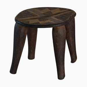 Hand Carved Wooden Nupe Tribe Stool, 1950s