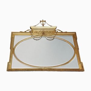 Mid-Century Spiegel mit vergoldetem Holzrahmen im Adam Stil