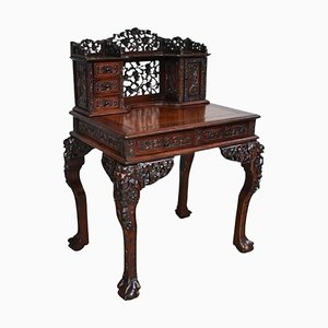 Antiker chinesischer Schreibtisch aus Padouk-Holz, 1880