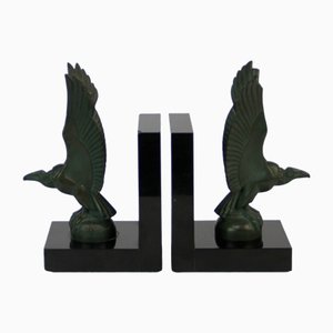 Art Deco Bird Bookends from Max Le Verrier, Set of 2