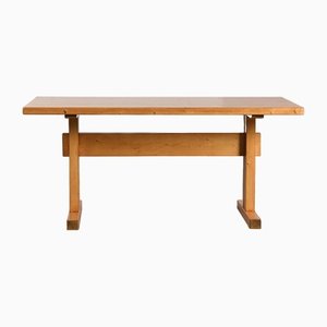 French Arcs Table in Pine by Charlotte Perriand, 1970s