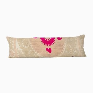 Vintage Beige and White Cotton Cushion Cover, 2010s