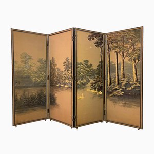 Antique Japanese Silk Screen, 1890s