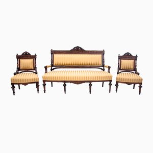 Neo-Renaissance Sofa and Chairs, France, 1880s, Set of 3