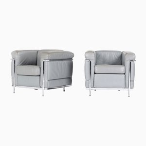 LC2 Armchairs by Le Corbusier for Cassina, 1970, Set of 2