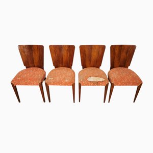 Sedie da pranzo Art Déco di Jindrich Halabala, anni '40, set di 4