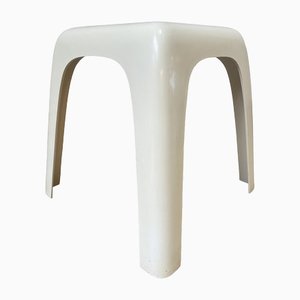 Small Stool in White Resin