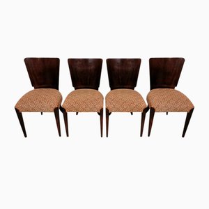 Sedie da pranzo Art Déco di Jindrich Halabala, anni '40, set di 4