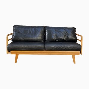 Leather Daybed Sofa, 1970s