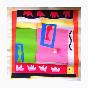Textilplatte im Stil von Matisse, Lyon, 1980er