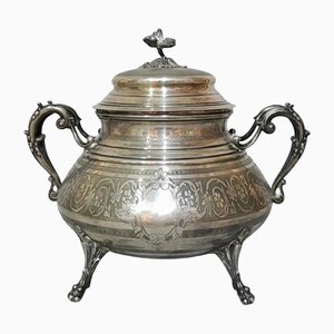 Antique Silver Sugar Pot, France, 19th Century