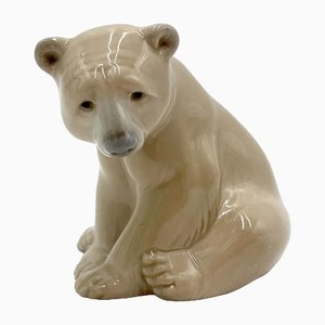 Figura de oso de porcelana de Lladró, años 70