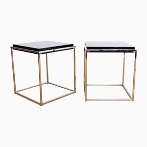 Chrome-Plated Side Tables, 1960s, Set of 2