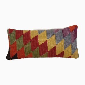 Housse de Coussin Rayée Géométrique Colorée