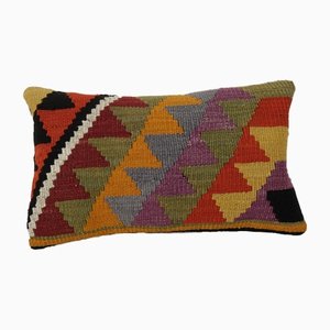 Handmade Anatolian Geometrical Kilim Cushion Cover