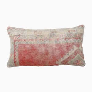 Vintage Pink Oushak Lumbar Cushion Cover