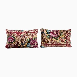 Colorful Oblong Cushion Covers in Velvet, Set of 2